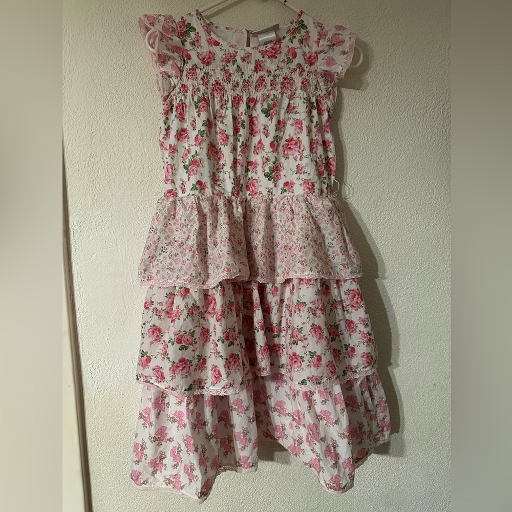 American Girl X Love Shack Fancy Dress Girl Pink/White Floral 100% Cotton Size12